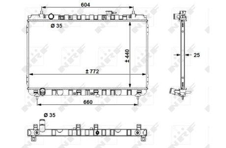 Радіатор, охолодження двигуна NRF 53056