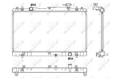 Радіатор, охолодження двигуна NRF 53062