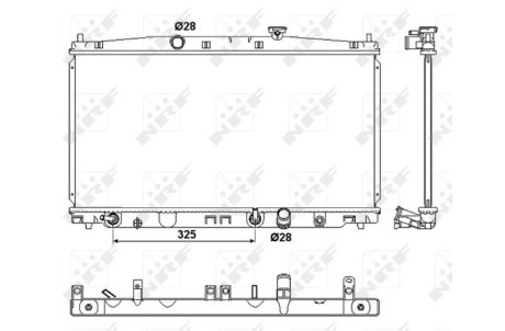 Радиатор, охлаждение двигателя NRF 53094