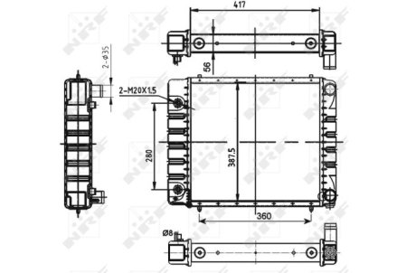 Радиатор, охлаждение двигателя NRF 53149