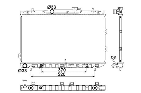 Радиатор, охлаждение двигателя NRF 53162