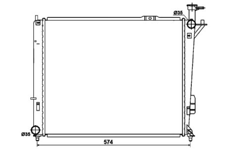 Радиатор, охлаждение двигателя NRF 53174