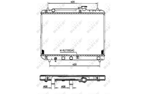 Радиатор, охлаждение двигател NRF 53207