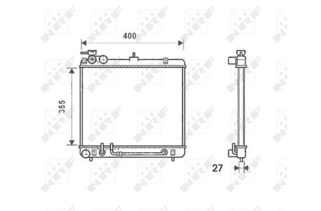 Радиатор, охлаждение двигател NRF 53256