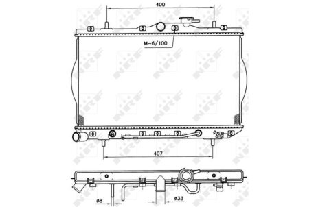 Радиатор, охлаждение двигател NRF 53261