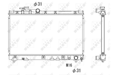 Радиатор, охлаждение двигател NRF 53273