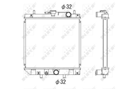 Радиатор, охлаждение двигател NRF 53276