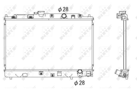 Радиатор, охлаждение двигател NRF 53286