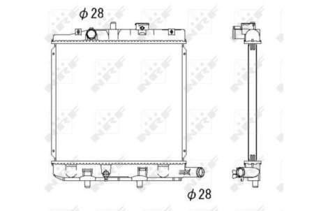 Радиатор, охлаждение двигател NRF 53291