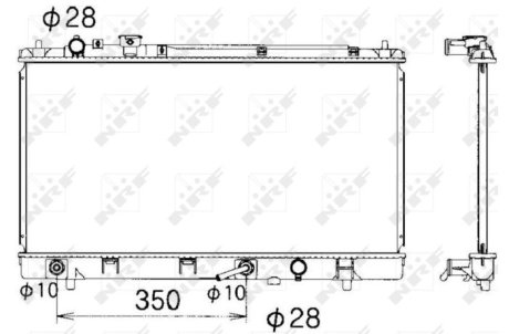Радиатор, охлаждение двигател NRF 53340