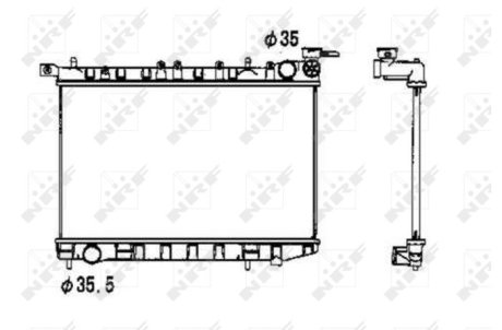 Радиатор, охлаждение двигател NRF 53341