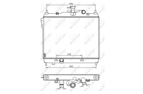 Радиатор, охлаждение двигател NRF 53360