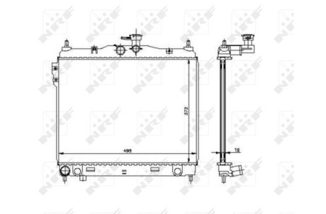 Радиатор охлаждения двигателя NRF 53361