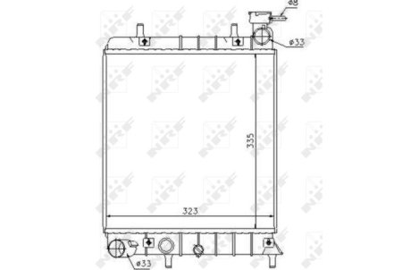 Радиатор, охлаждение двигател NRF 53376
