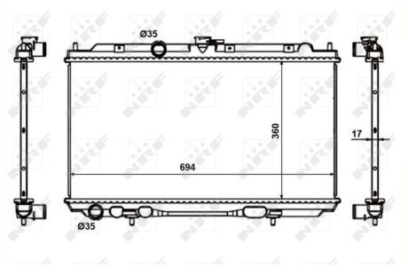 Радиатор, охлаждение двигател NRF 53386