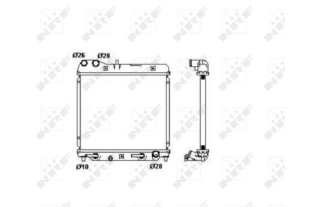 Радиатор, охлаждение двигател NRF 53408