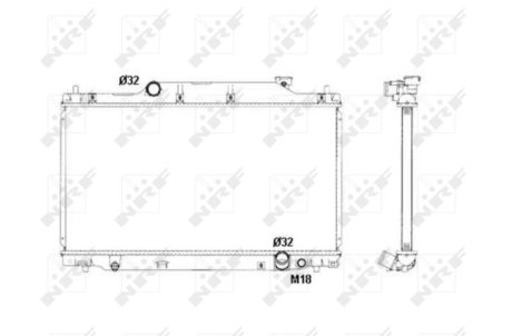 Радиатор, охлаждение двигател NRF 53439