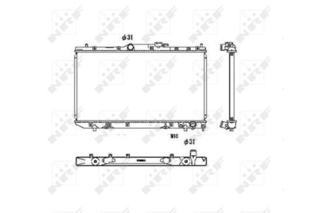 Радиатор, охлаждение двигател NRF 53446