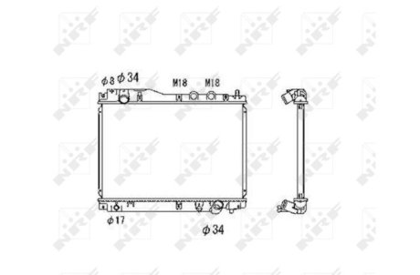 Радиатор, охлаждение двигател NRF 53461