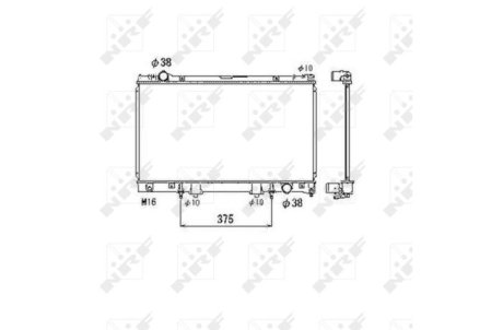 Радиатор, охлаждение двигател NRF 53468 (фото 1)