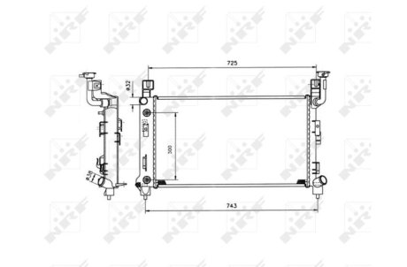 Радиатор, охлаждение двигател NRF 53501