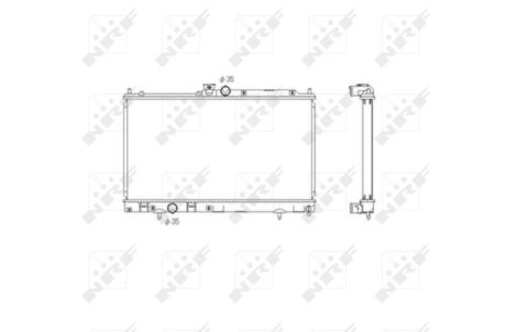 Радиатор охлаждения двигателя NRF 53591