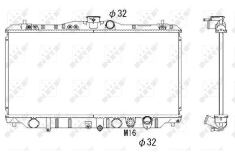 Радиатор, охлаждение двигател NRF 536352