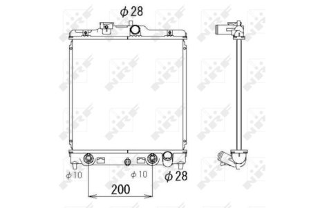 Радиатор, охлаждение двигател NRF 536355