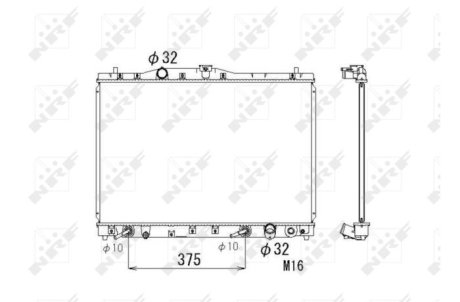 Радиатор, охлаждение двигател NRF 53677