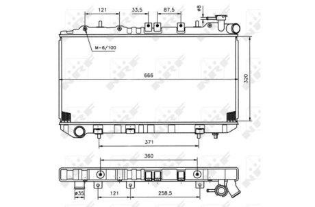 Радиатор, охлаждение двигател NRF 536864