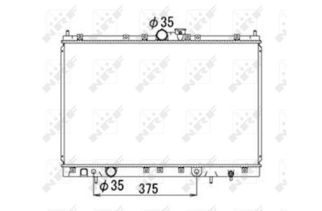 Радиатор, охлаждение двигател NRF 53690
