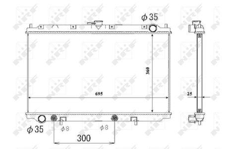 Радиатор, охлаждение двигател NRF 53695