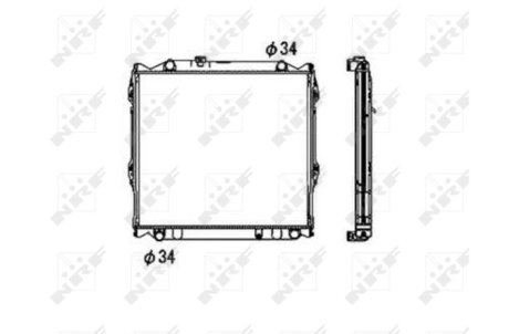 Радиатор, охлаждение двигател NRF 53708