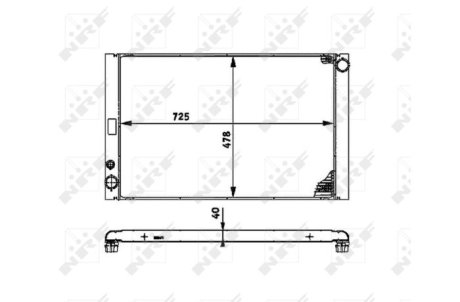 Радиатор, охлаждение двигател NRF 53716