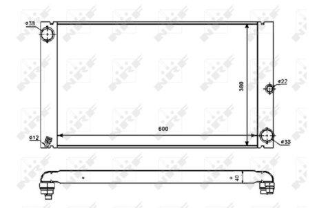 Радиатор, охлаждение двигател NRF 53725