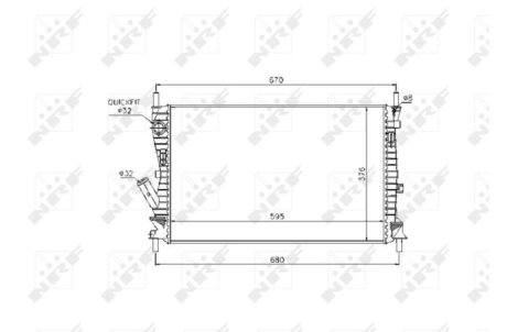 Радиатор, охлаждение двигател NRF 53743