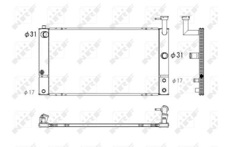 Радіатор, охолодження двигуна NRF 53747