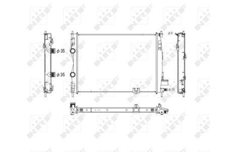 Радиатор, охлаждение двигател NRF 53756