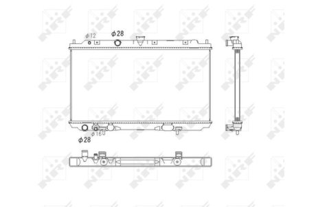 Радиатор, охлаждение двигател NRF 53760