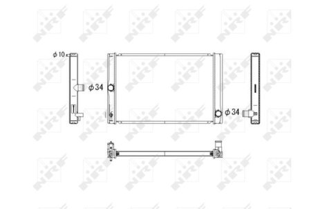 Радіатор, охолодження двигуна NRF 53764