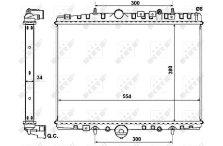 Радіатор, охолодження двигуна NRF 53787