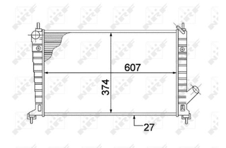 Радиатор, охлаждение двигател NRF 53804