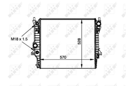 Радиатор, охлаждение двигател NRF 53805