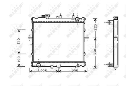 Радиатор, охлаждение двигател NRF 53831