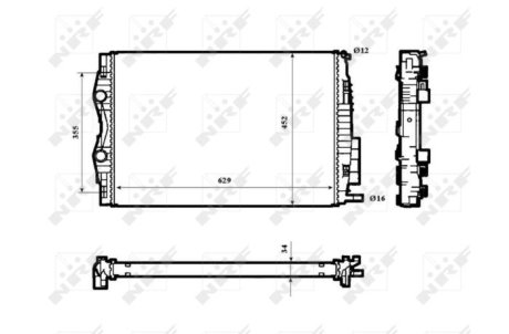 Радиатор, охлаждение двигател NRF 53843