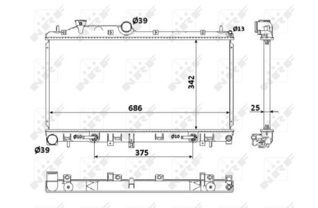 Датчик абс, передний NRF 53886