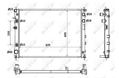 Датчик абс, передний NRF 53887