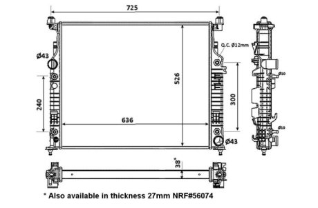 Датчик абс, передний NRF 53936