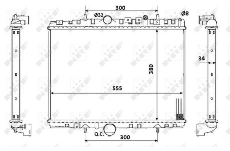 Датчик абс, передний NRF 53941