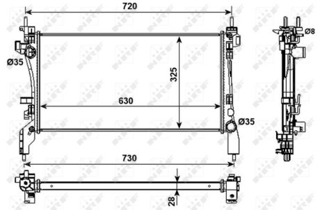 Датчик абс, передний NRF 53982